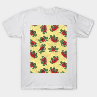 Fresh and Juicy Watermelon Seamless Surface Pattern Design T-Shirt